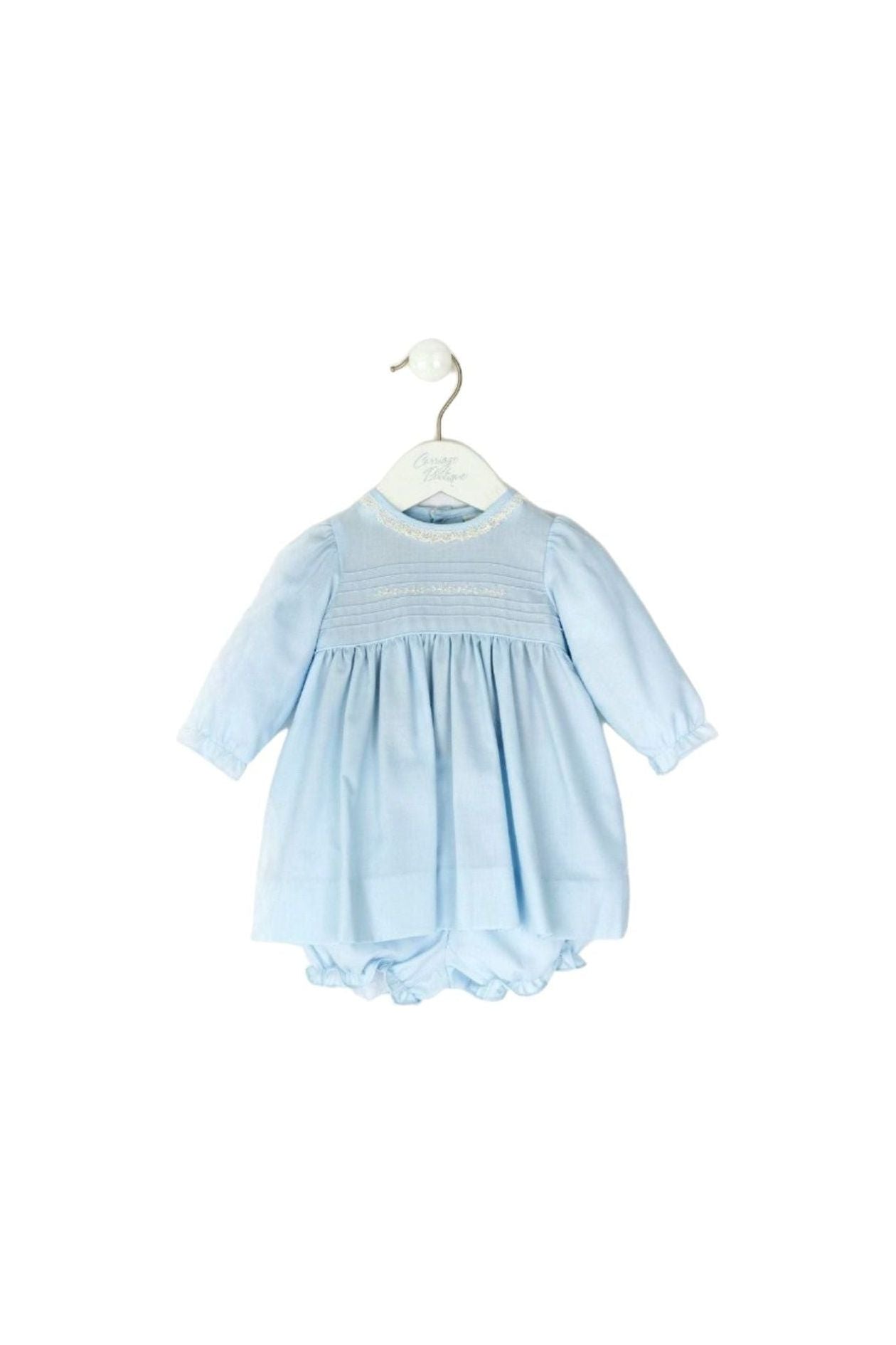 Baby Girl Light Blue Long Sleeve Dress Carriage Boutique Baby Girl Light Blue Long Sleeve Dress Carriage Boutique