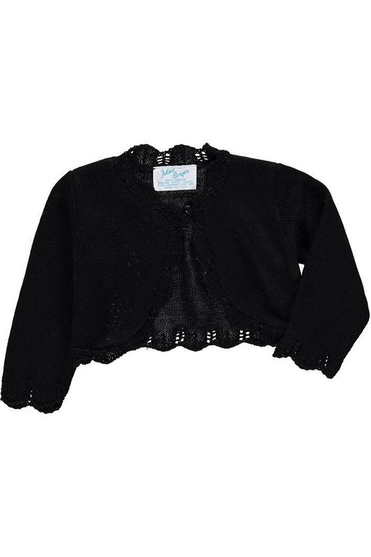 Classic White Baby & Toddler Girl Bolero Shrug Black - Carriage Boutique