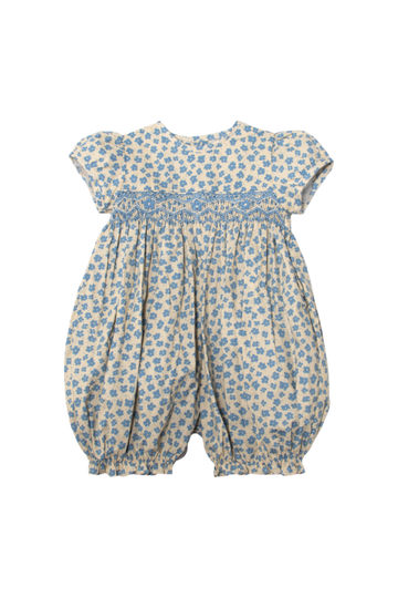 20143-Blue Shortsleeve Baby Boy Romper