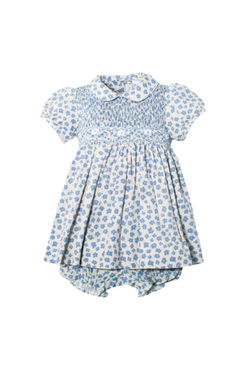 20144-Blue Shortsleeve Baby & Toddler Dress with Panty