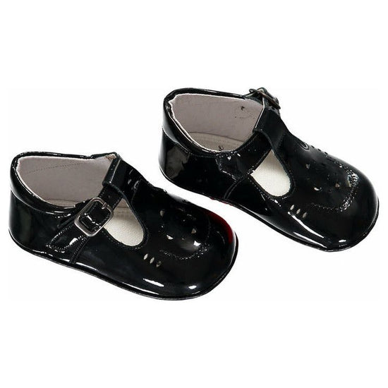 Carriage Boutique Black Soft Sole Baby Girl Shoes 2