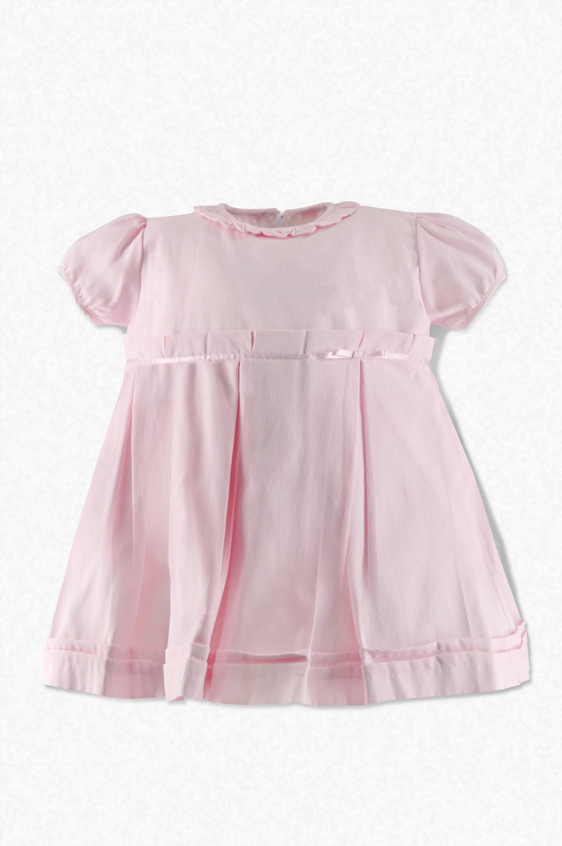 Carriage Boutique Classy Pique Baby Girl Dress Pink