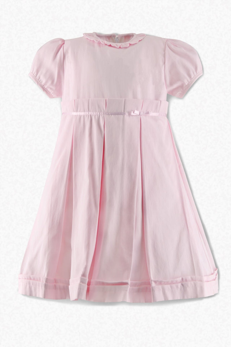 Carriage Boutique Classy Pique Toddler Girl Dress Pink