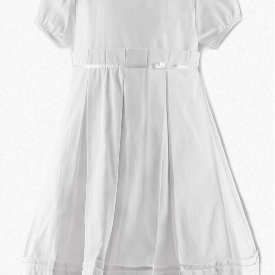 Carriage Boutique Classy Pique Toddler Girl Dress White