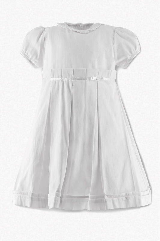 Carriage Boutique Classy Pique Toddler Girl Dress White