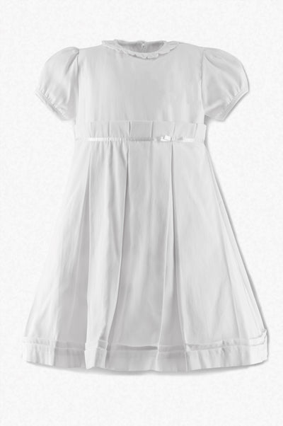 Carriage Boutique Classy Pique Toddler Girl Dress White