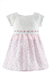 Carriage Boutique Floral Knit Mix Baby Girl Dress Pink