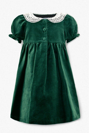 Carriage Boutique Green Velvet Short Sleeve Baby & Toddler Girl Dress Carriage Boutique Green Velvet Short Sleeve Baby & Toddler Girl Dress