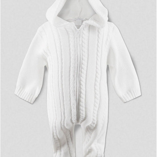 Carriage Boutique Hooded Cable Baby Boy Long Romper 2