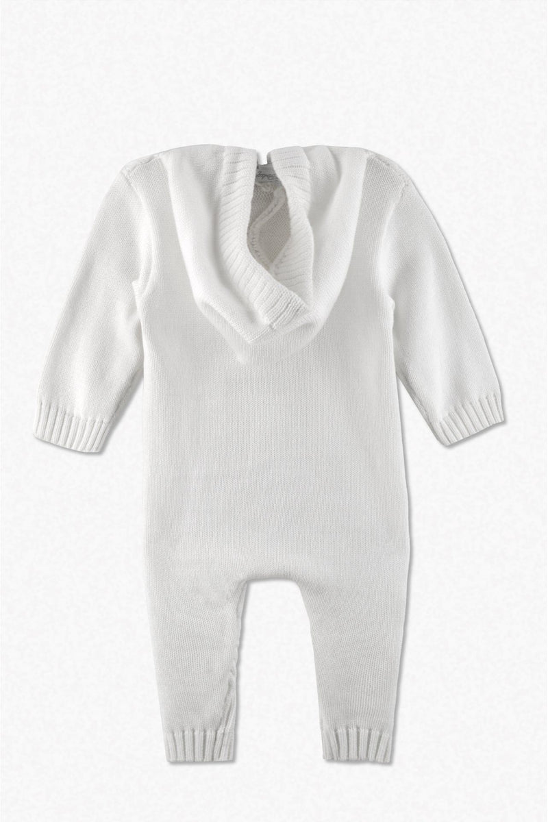 Carriage Boutique Hooded Cable Baby Boy Long Romper 3