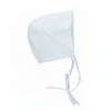 Carriage Boutique light blue infant bonnet with soft fabric and tie closures for a classic, elegant look.