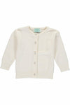 Carriage Boutique Julius Berger ivory baby girl cardigan in soft cotton cashmere blend with button-front closure