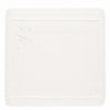 Carriage Boutique Julius Berger white baby christening blanket with delicate square pattern and fringe trim.