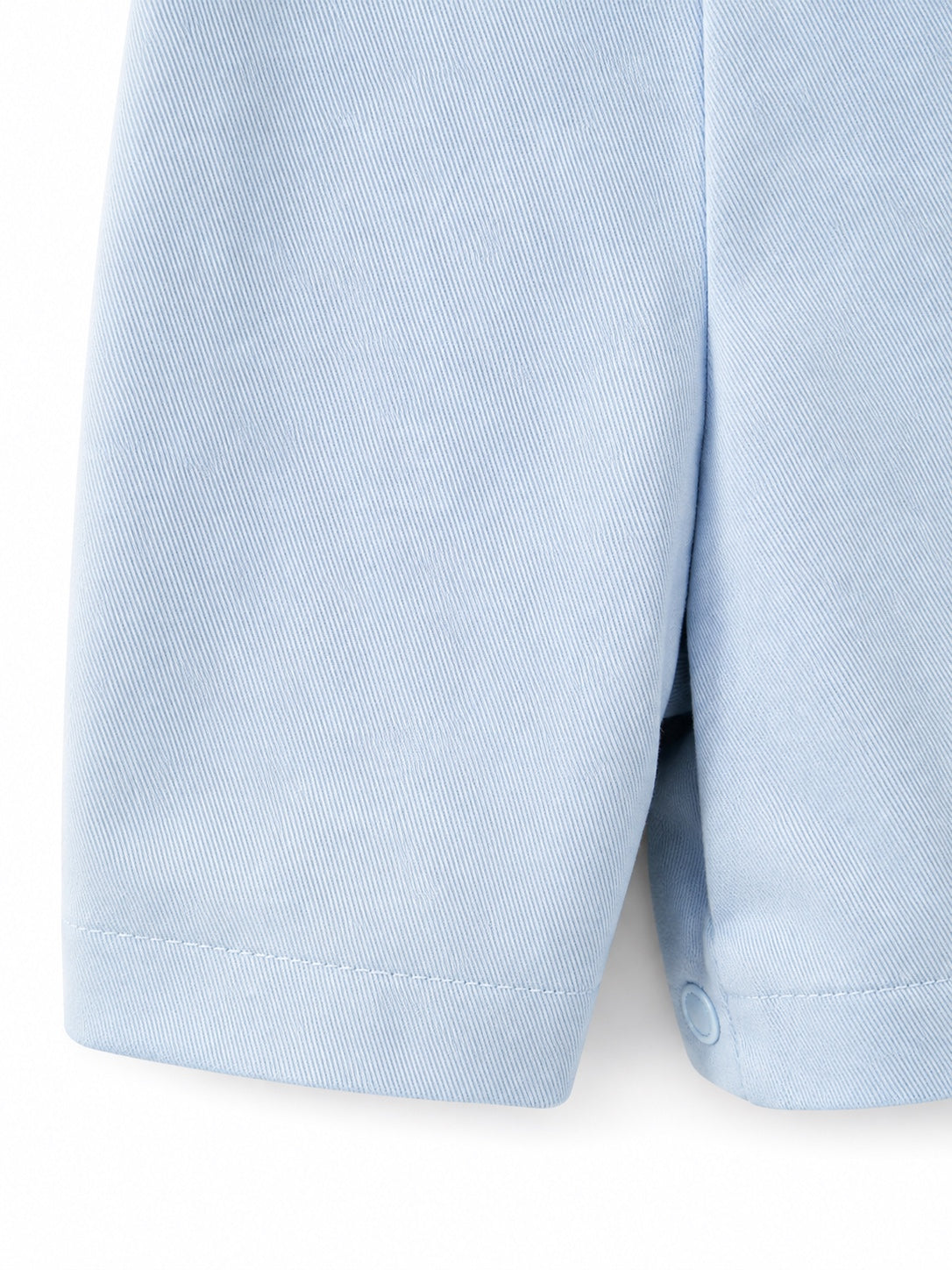 Carriage Boutique light blue cotton shorts from a baby bobby suit featuring a clean tailored finish