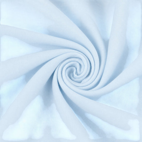 Carriage Boutique light blue fabric swatch for a classic baby boy romper with a soft cotton texture