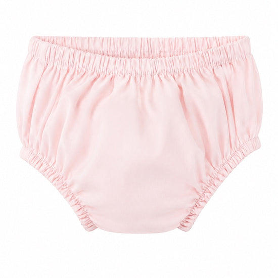 Carriage Boutique baby girl pink cotton diaper cover with elastic waistband and leg openings