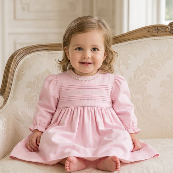 Baby Girl Light Pink Long Sleeve Dress – Carriage Boutique