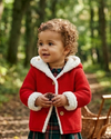 Carriage Boutique Sherpa-Lined Hooded Jacket Red