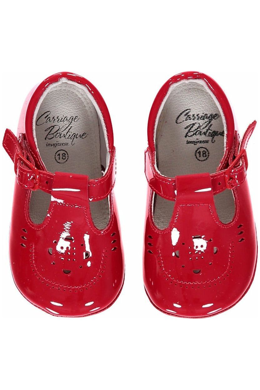 Carriage Boutique Red Soft Sole Baby Girl Shoes