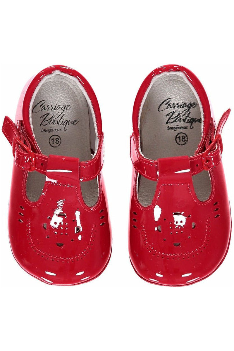 Carriage Boutique Red Soft Sole Baby Girl Shoes