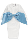 Ribbed Newborn Sleep Sack with Decorative Bow