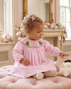 Smocked Christmas Trees Bishop Toddler Girl Dress