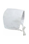 Carriage Boutique white baby bonnet with tie closure for a classic and elegant look