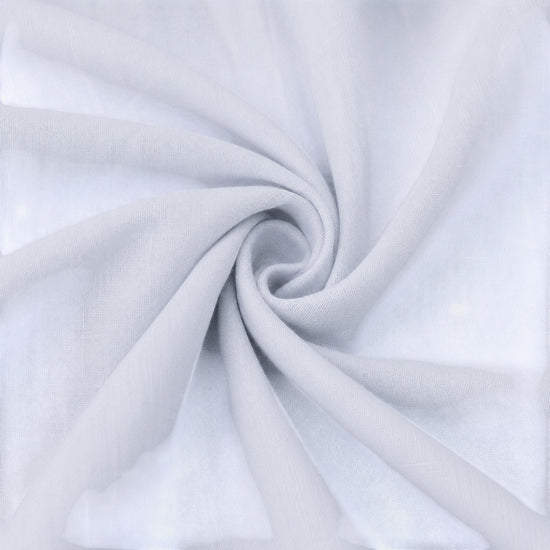 Carriage Boutique white cotton fabric swatch with a soft, breathable texture for baby clothing.