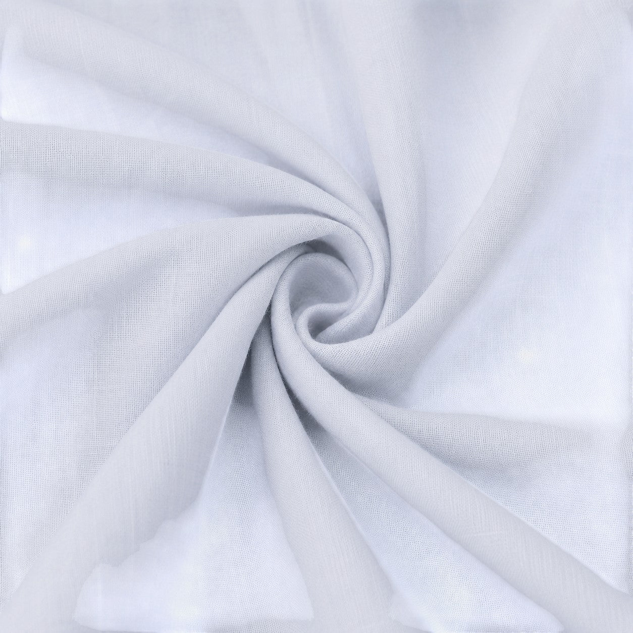 Carriage Boutique white cotton fabric swatch with a soft, breathable texture for baby clothing.