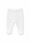 Carriage Boutique white quilted baby footed pants for a bris outfit with a soft textured diamond pattern