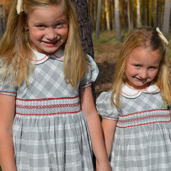 Heathered Plaid Toddler & Youth Girl Short Sleeve Dress 2 - Carriage Boutique