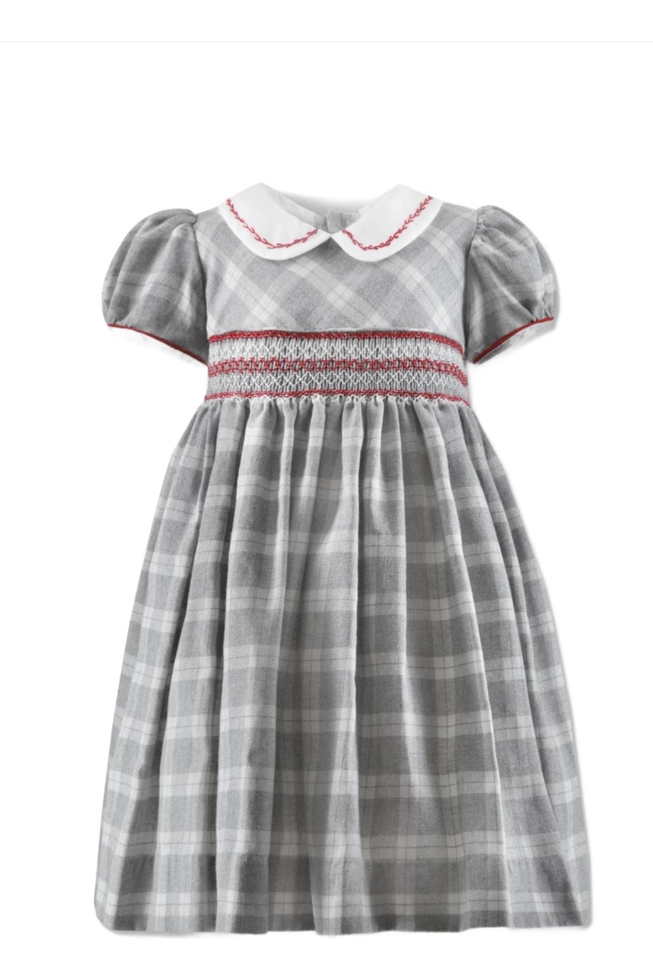 Heathered Plaid Toddler & Youth Girl Short Sleeve Dress - Carriage Boutique