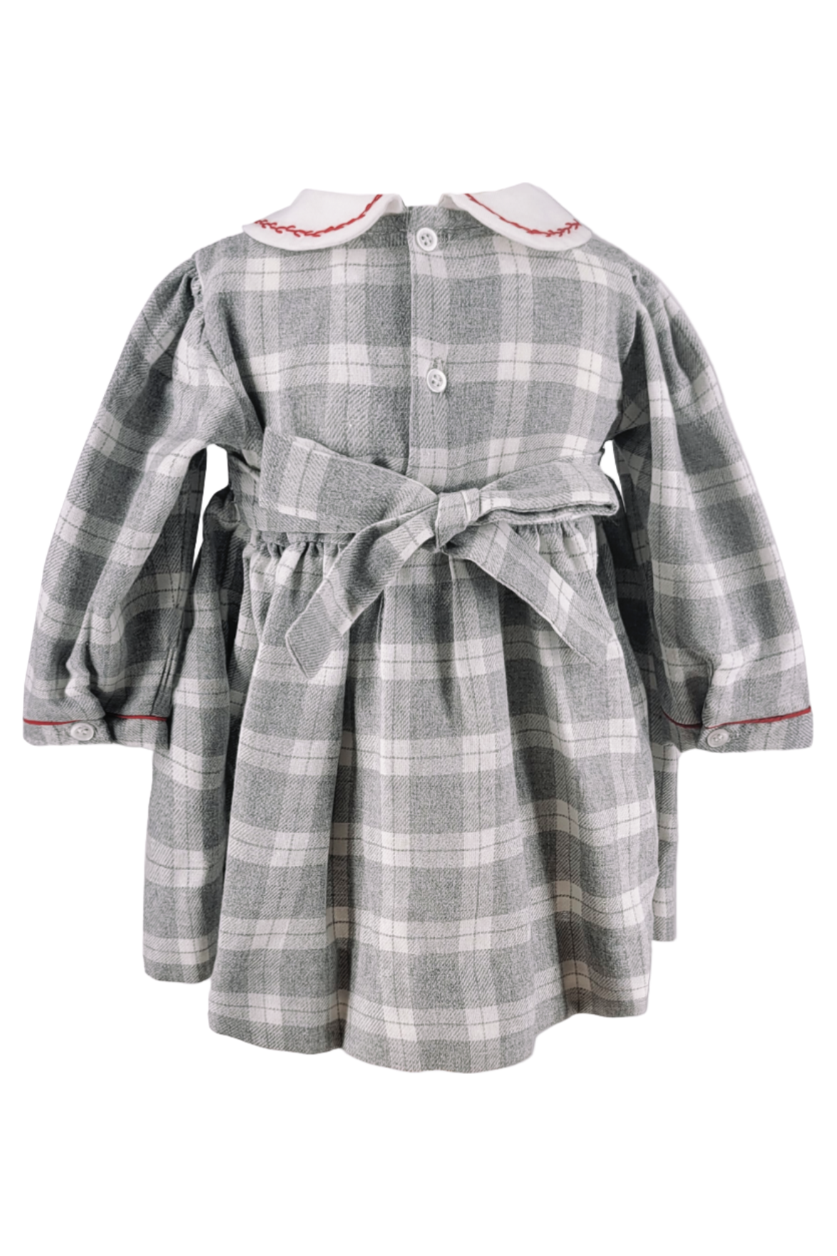 Heathered Plaid Long Sleeve Baby Girl Dress 2 - Imagewear