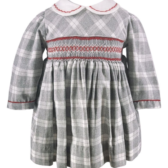 Heathered Plaid Long Sleeve Baby Girl Dress - Imagewear