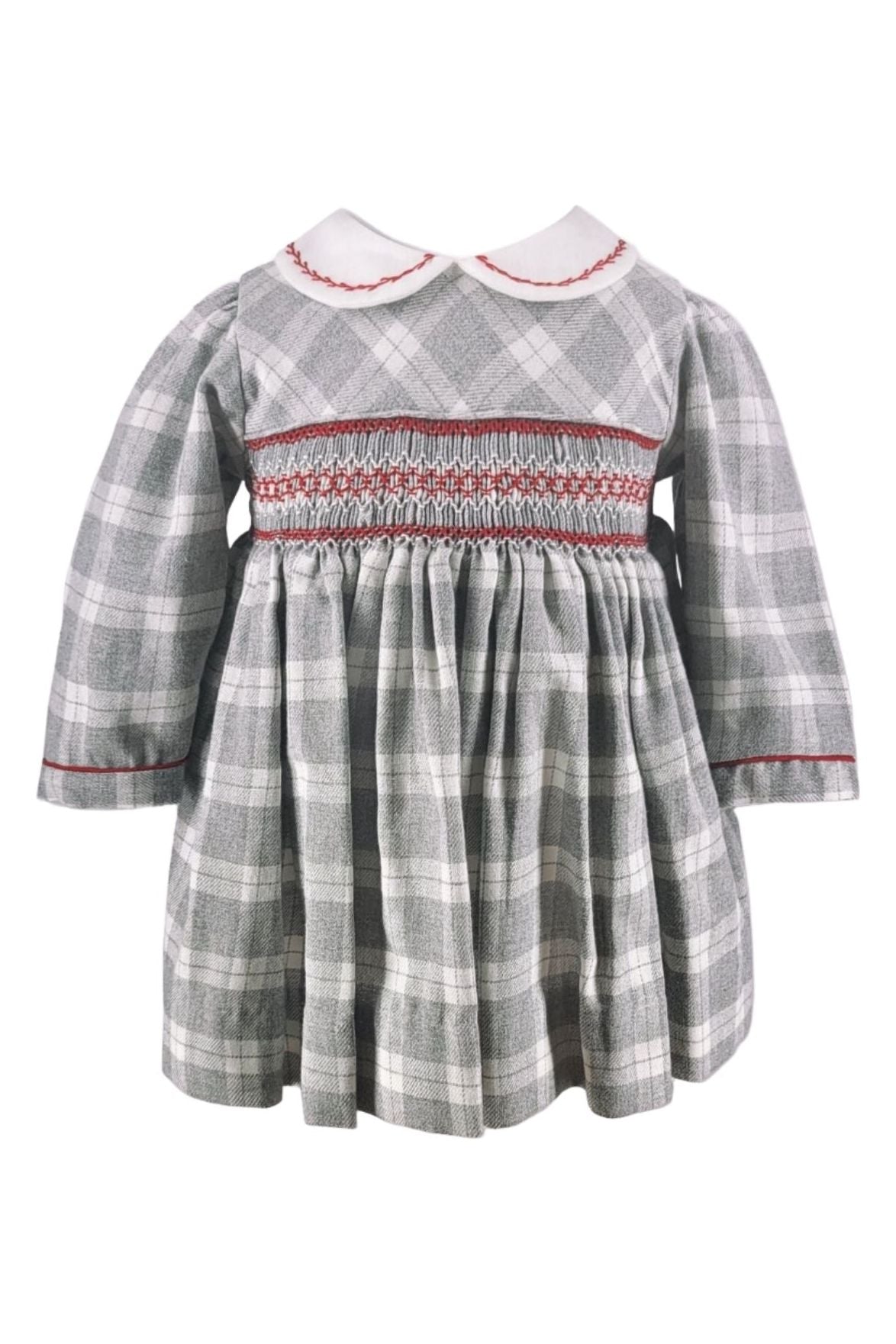 Heathered Plaid Long Sleeve Baby Girl Dress - Imagewear