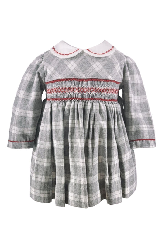 Heathered Plaid Long Sleeve Baby Girl Dress - Imagewear