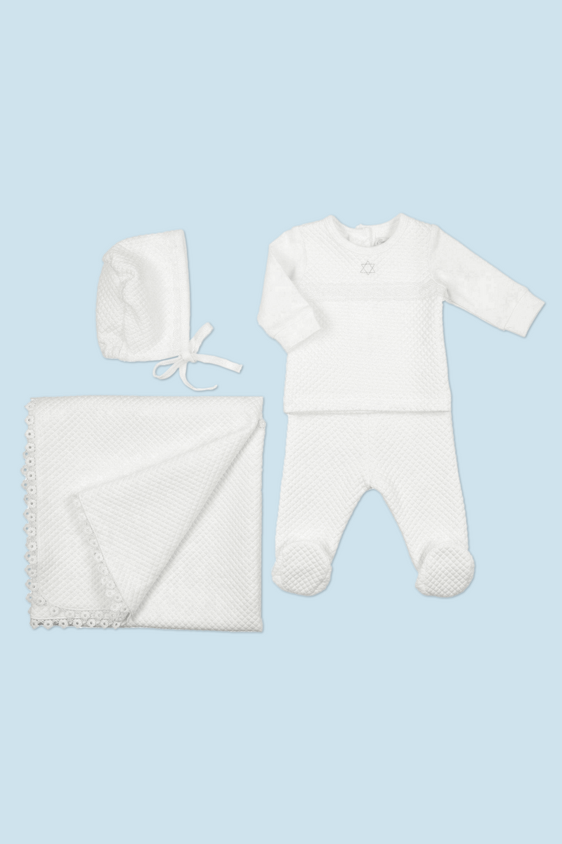 Star of David 3 Piece Bris Outfit Gift Set