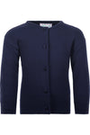 Julius Berger Navy Cotton Cashmere Baby & Toddler Girl Cardigan - Carriage Boutique