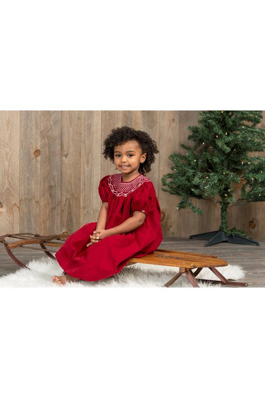 Corduroy Bishop Short Sleeve Dress - Baby & Toddler