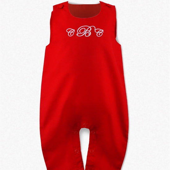 Monogramable Sleeveless Baby Boy Long Romper Set - Carriage Boutique