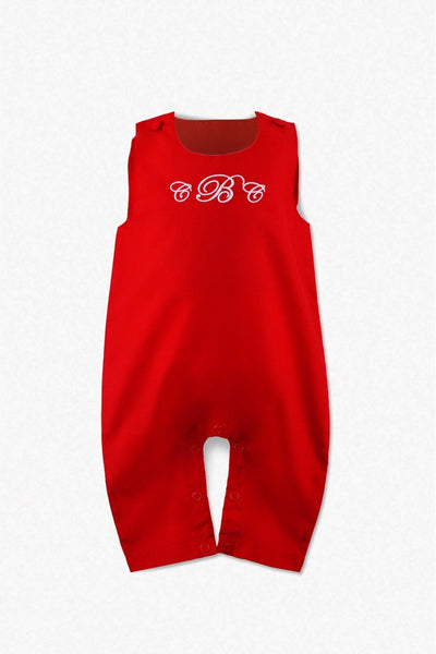 Monogramable Sleeveless Baby Boy Long Romper Set - Carriage Boutique