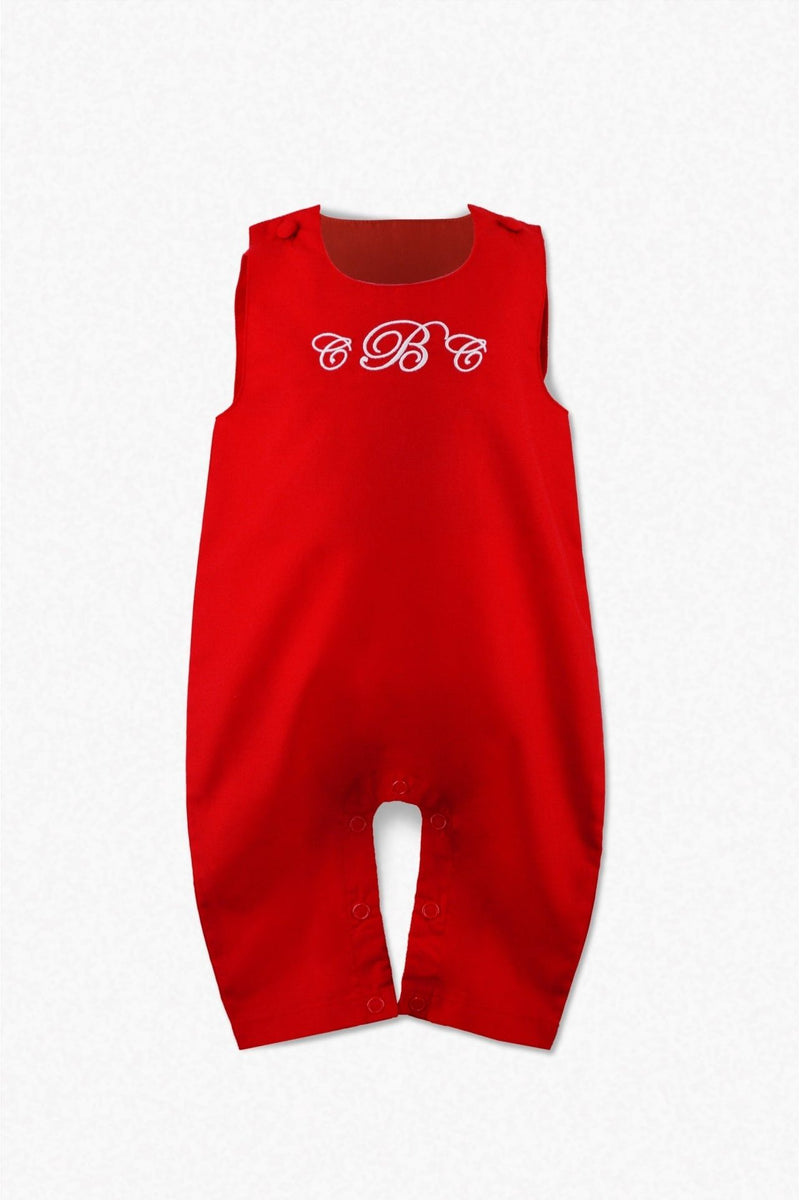 Monogramable Sleeveless Baby Boy Long Romper Set - Carriage Boutique