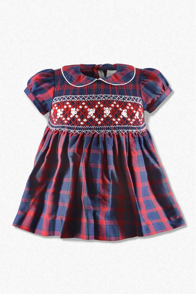 Navy Plaid Baby & Toddler Girl Short Sleeve Dress 3 - Carriage Boutique