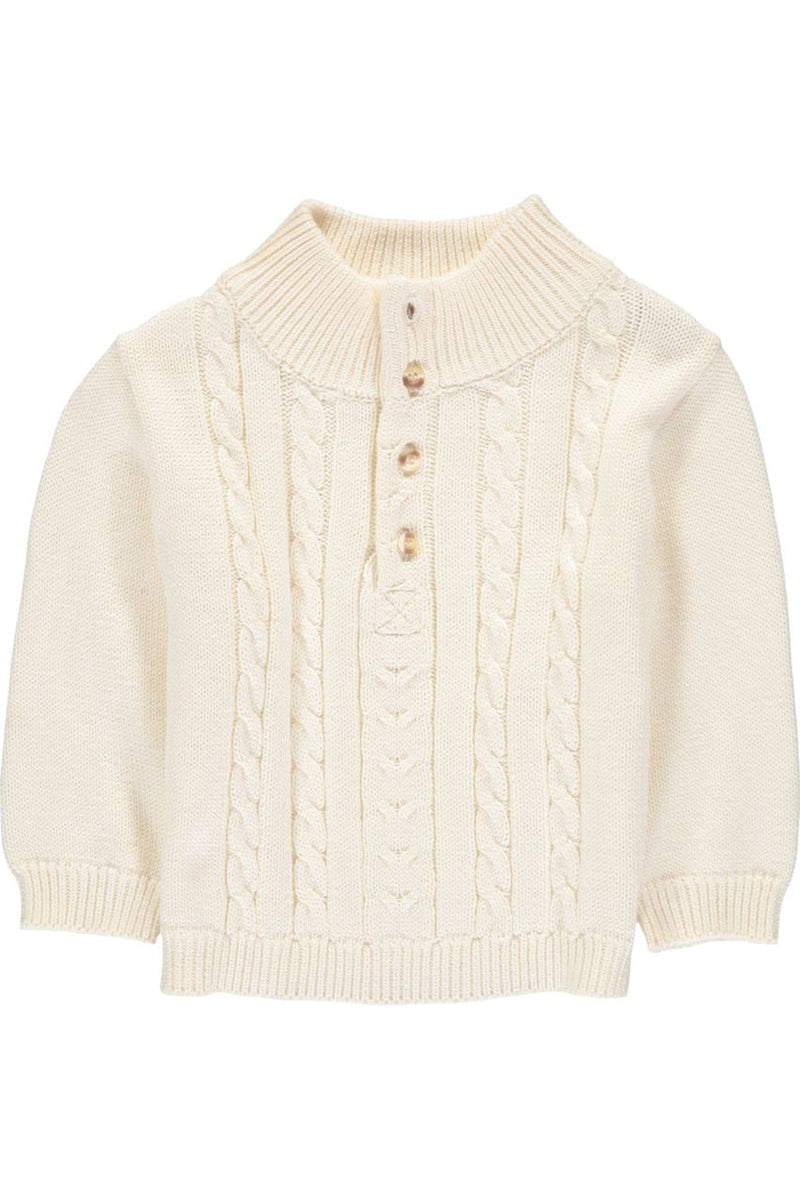 Off White Turtleneck Baby and Toddler Boy Pullover Sweater
