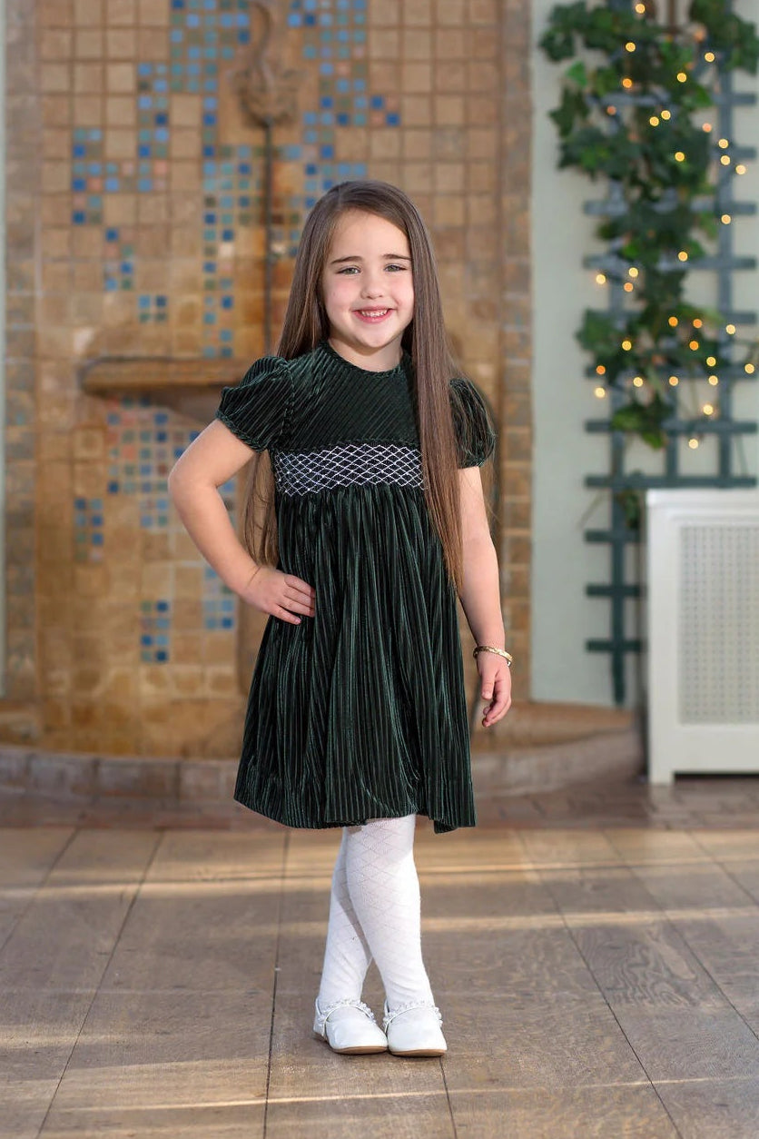 Pearl Party Velvet Baby & Toddler Short Sleeve Dress - Blush Carriage Boutique Pearl Party Velvet Baby & Toddler Short Sleeve Dress - Blush Carriage Boutique