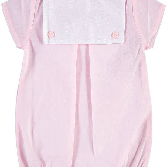 Personalized Classic Monogram Button Bib Baby Girl Bubble Romper 2 - Carriage Boutique