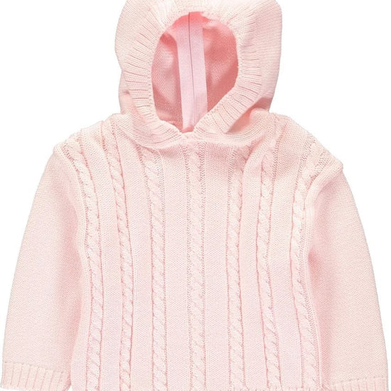 Pink Cable Baby Boy Zip Back Sweater