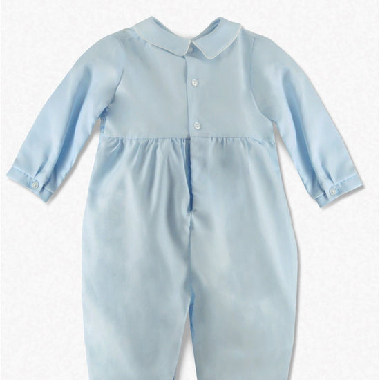 Smocked Horses Baby Boy Long Romper 2 - Carriage Boutique