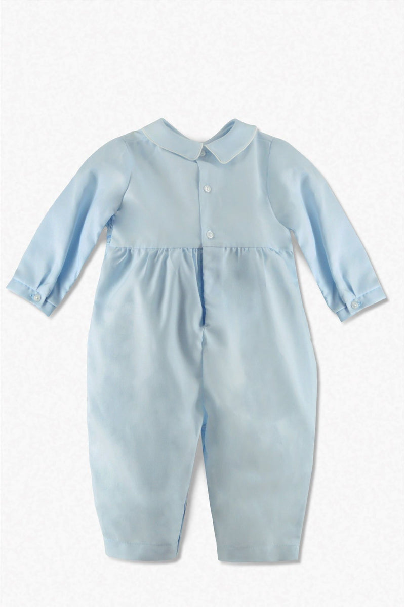 Smocked Horses Baby Boy Long Romper 2 - Carriage Boutique