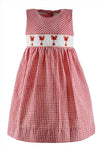 Carriage Boutique Smocked Lobster Seersucker Baby Girl Dress Toddler